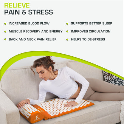Acupressure Mat and Pillow Set