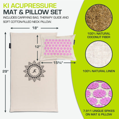 Ki Acupressure Mat and Pillow Set
