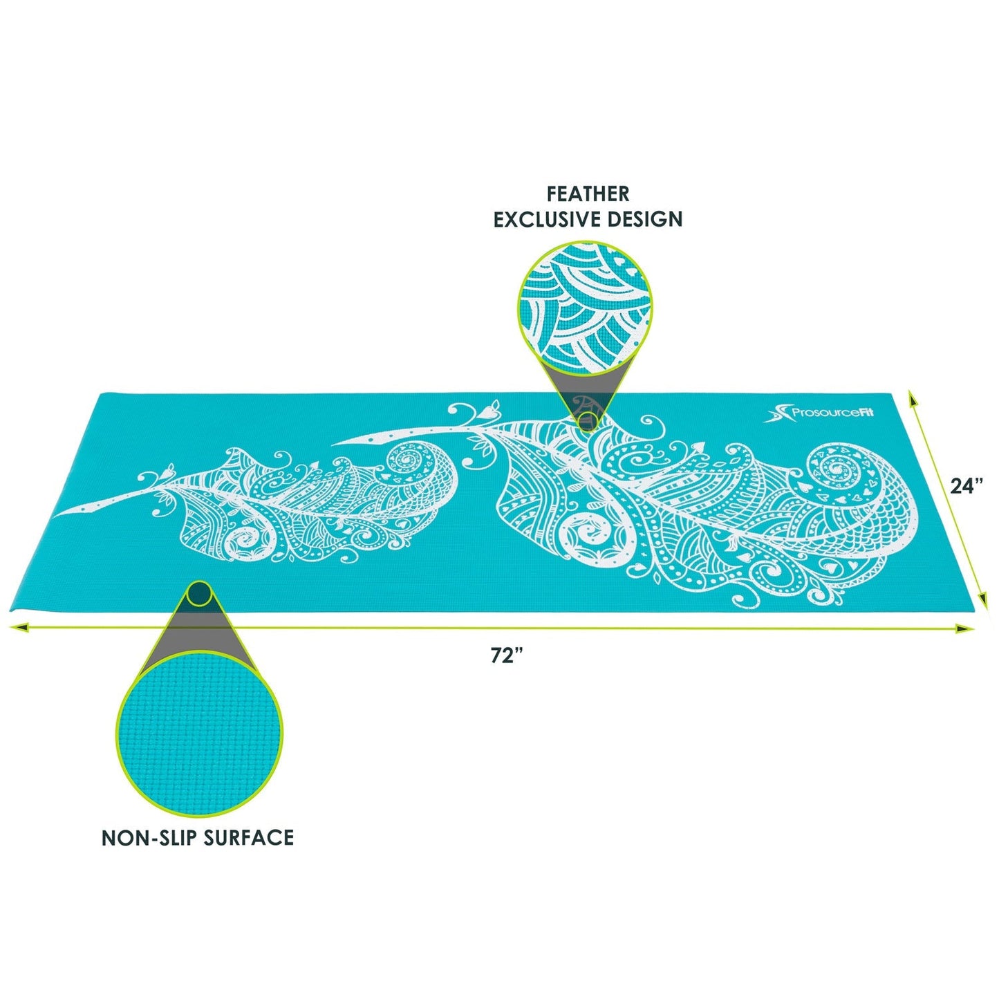 Feather Yoga Mat 3/16-in (5mm)