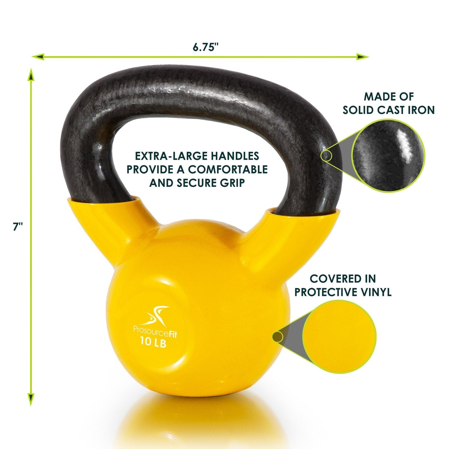 Vinyl Coated Cast Iron Kettlebells