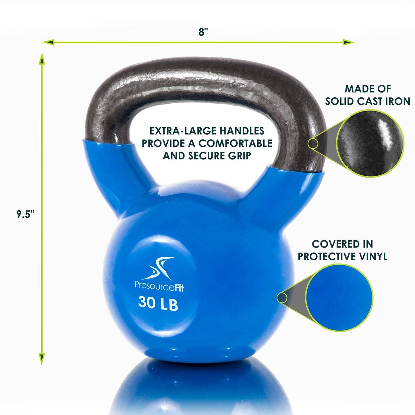 Vinyl Coated Cast Iron Kettlebells