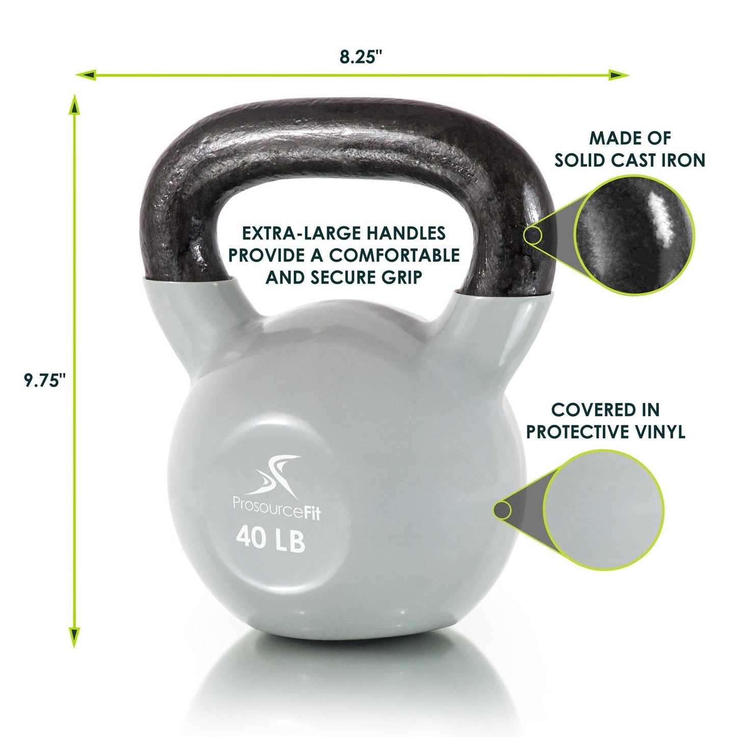 Vinyl Coated Cast Iron Kettlebells