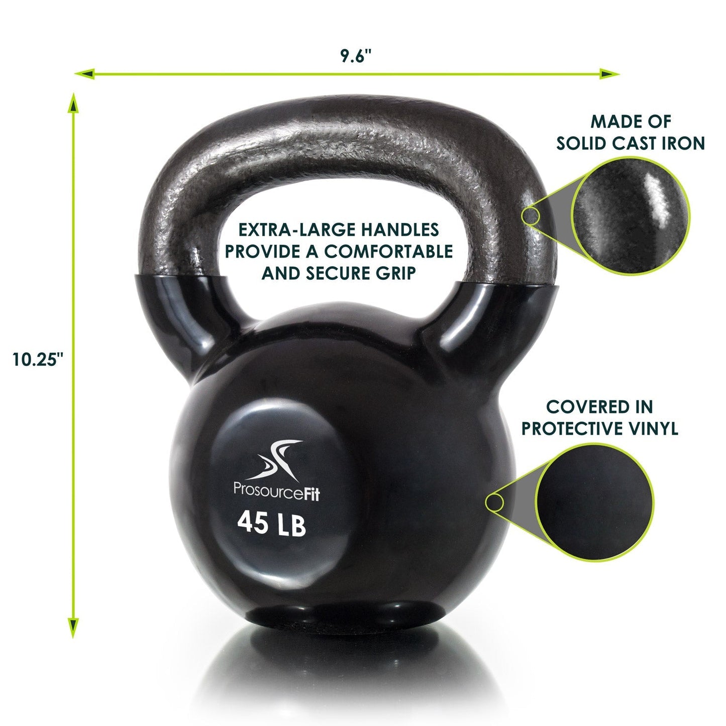 Vinyl Coated Cast Iron Kettlebells