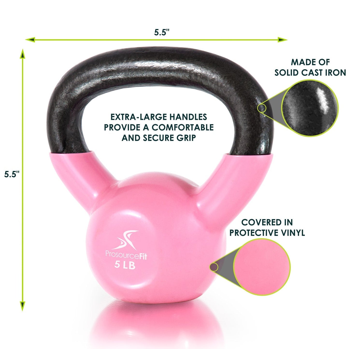 Vinyl Coated Cast Iron Kettlebells